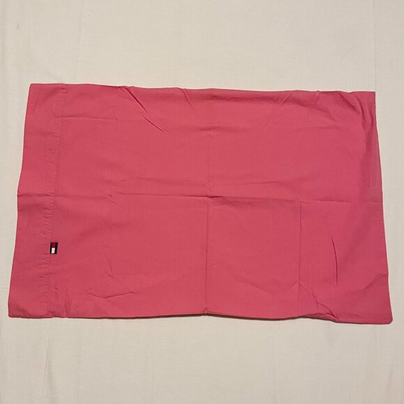 Tommy Hilfiger Cotton Pink Pillowcase 100% Cotton Standard - Picture 6 of 16